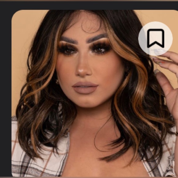 PROM WIG - Brown w/ Light Cooper Face Frame - Picture 1 of 2